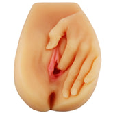 X5 Men Spread Me Beige Realistic Pleasure Experience Strokers - Manual